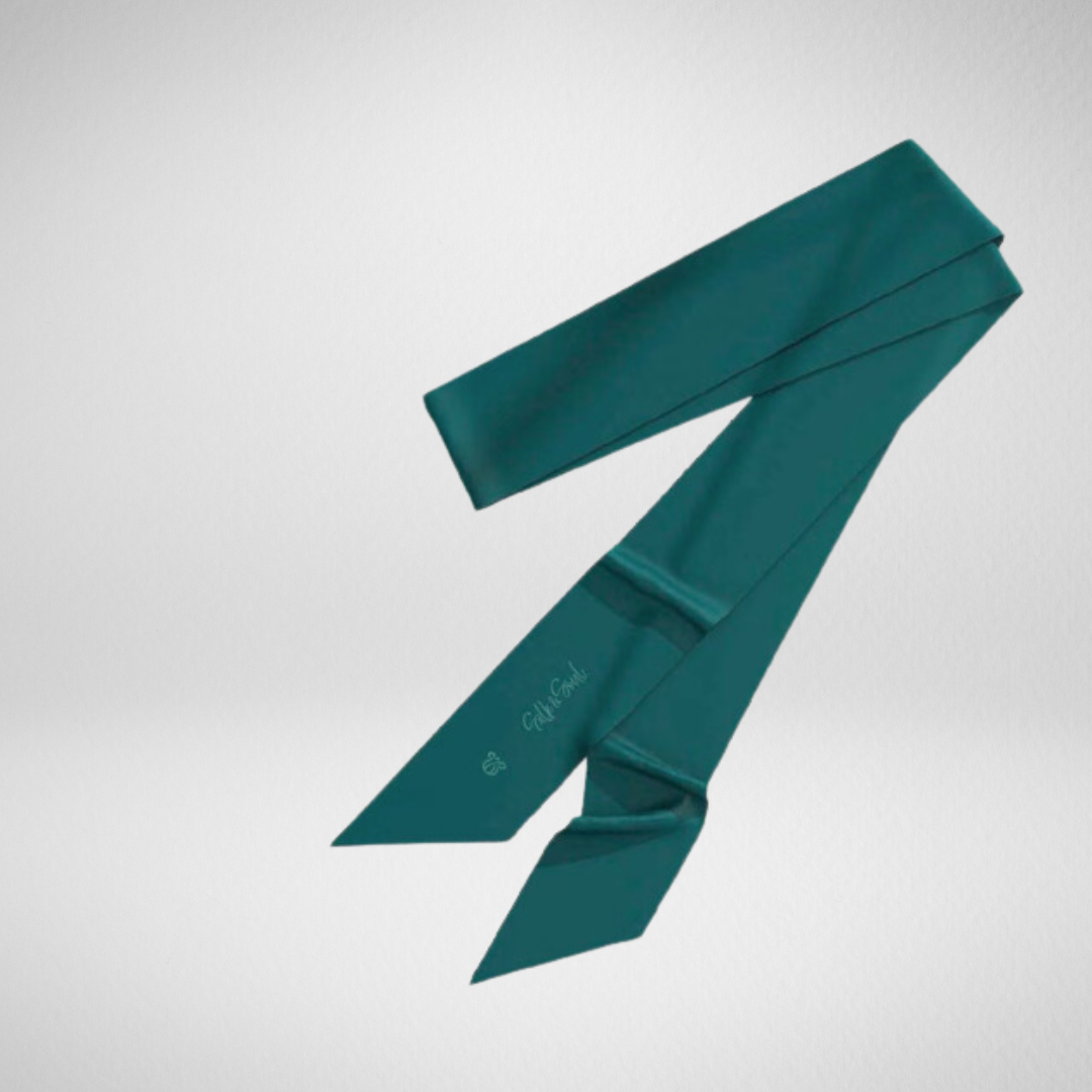 Long Emerald Satin Twilly